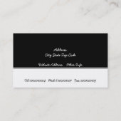 Carte De Visite Cheval tribal noir et blanc chef d'entreprise sur (Dos)