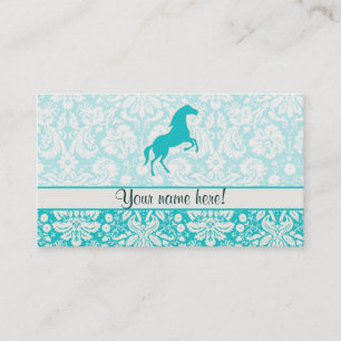 Carte De Visite Cheval turquoise