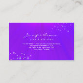 Carte De Visite Cheval Unicorne Diamants Violet (Dos)