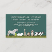 Carte De Visite Cheval Vache Mouton Chien Chat Oiseau Animal Alpac (Dos)