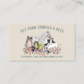 Carte De Visite Cheval Vache Mouton Chien Chat Oiseau Animal Anima (Devant)