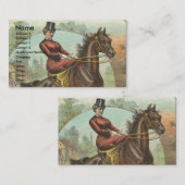 Carte De Visite Cheval Vintage (Devant / Derrière)