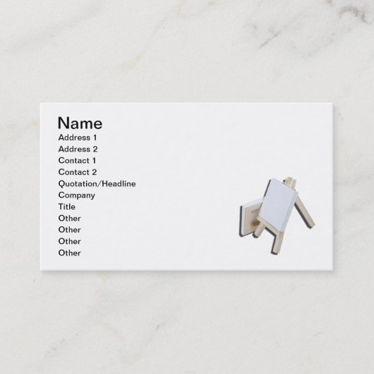 Carte De Visite Chevalet de deux toiles (Devant)