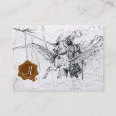 CARTE DE VISITE CHEVALIER CHEVAUCHANT SUR PEGASE (Dos)