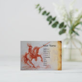 Carte De Visite CHEVALIER FLORENTINE SUR HORSEBACK Perle de monogr (Debout devant)