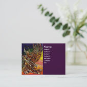 Carte De Visite CHEVALIER FONCÉ violet (Debout devant)