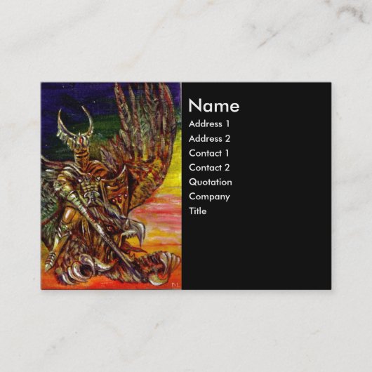 CARTE DE VISITE CHEVALIER NOIR SOMBRE (Devant)