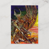 Carte De Visite CHEVALIER SOMBRE ET Imaginaire DRAGON Blanc (Dos)