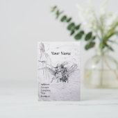 Carte De Visite CHEVALIER SUR PEGASUS MONOGRAM papier perle (Debout devant)