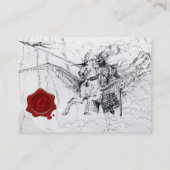 Carte De Visite CHEVALIER SUR PEGASUS MONOGRAM papier perle (Dos)
