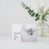 Carte De Visite CHEVALIER SUR PEGASUS platine métallique (Debout devant)