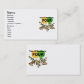 Carte De Visite Chevaliers et cadeaux de 4e anniversaire des singe (Devant / Derrière)