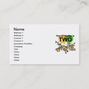 Carte De Visite Chevaliers et Dons de 2e anniversaire Swing Monkey