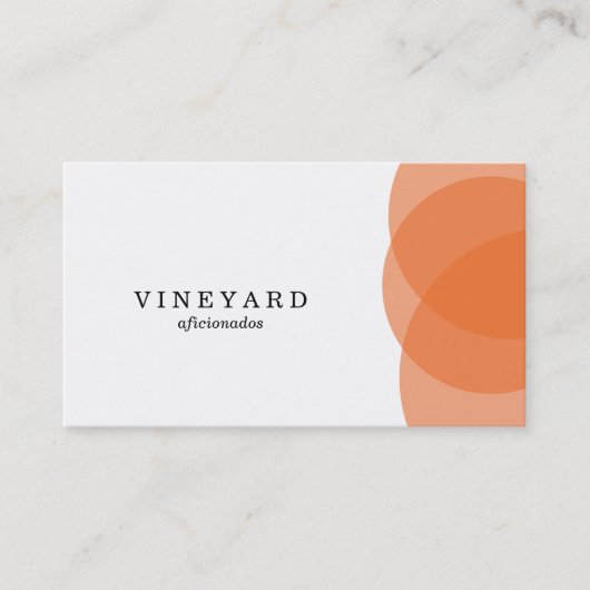 Carte De Visite Chevauchement orange (Devant)