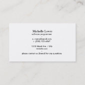 Carte De Visite Chevaucher les cercles (Dos)