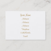 CARTE DE VISITE CHEVAUX (Dos)