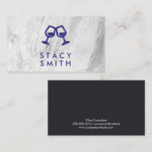 Carte De Visite Chevaux aux amateurs de vin | Raisins de vin | Mar (Devant / Derrière)