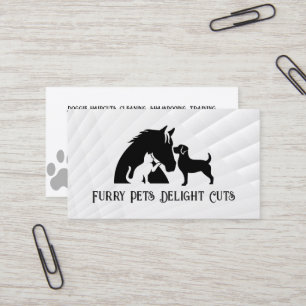 Carte De Visite Chevaux Chien Chats Toiletteur d'animaux