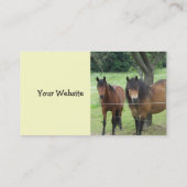 Carte De Visite Chevaux dans le Champ (Dos)