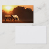 Carte De Visite Chevaux de lever de soleil (Devant / Derrière)