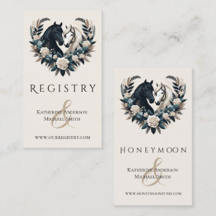 Carte De Visite Chevaux de mariage campagnard en amour