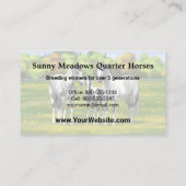 Carte De Visite Chevaux De Peinture Gris De Pâte De Poisson En Été (Dos)