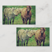 Carte De Visite Chevaux drôle (Devant / Derrière)