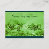 Carte De Visite CHEVAUX ÉLEVAGE vert (Dos)