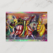 Carte De Visite CHEVAUX EN NUIT violet violet éclat d'or (Dos)