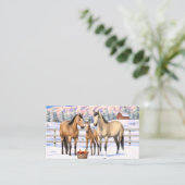 Carte De Visite Chevaux En Peau De Bouche En Neige (Debout devant)