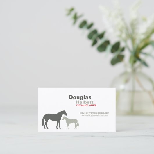 Carte De Visite CHEVAUX GRAS No 2 (Debout devant)