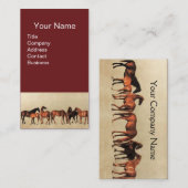 CARTE DE VISITE CHEVAUX / MARES ET FOLS BROWN (Devant / Derrière)