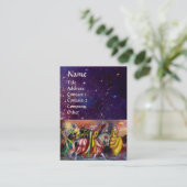 Carte De Visite CHEVAUX, MUSIQUE DANS L'Imaginaire DE NUIT Bleu (Debout devant)