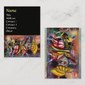 Carte De Visite CHEVAUX, MUSIQUE DE NUIT, Imaginaire Noir (Devant / Derrière)