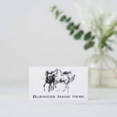 Carte De Visite Chevaux noirs et blancs (Debout devant)