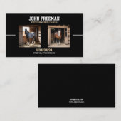 Carte De Visite Chevaux noirs et Brown Photo Equine Coaching (Devant / Derrière)