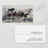 Carte De Visite Chevaux sauvages (Devant / Derrière)