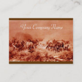 Carte De Visite CHEVAUX, sépia brun (Dos)