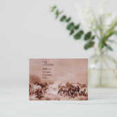 Carte De Visite CHEVAUX, sépia brun (Debout devant)