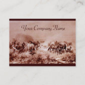 Carte De Visite CHEVAUX, sépia brun (Dos)