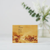 Carte De Visite CHEVAUX, sépia brun doré (Debout devant)