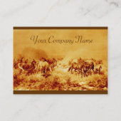 Carte De Visite CHEVAUX, sépia brun doré (Dos)