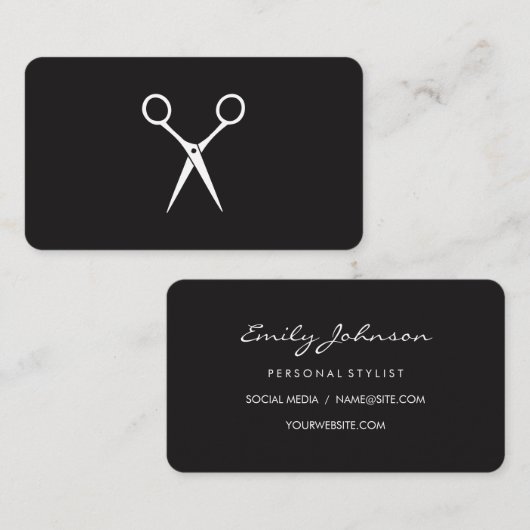 Carte De Visite Cheveux (Devant / Derrière)