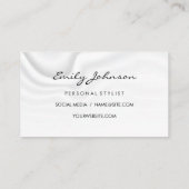 Carte De Visite Cheveux | Arrière - plan de la trempe de soie (Dos)