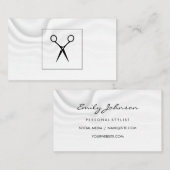 Carte De Visite Cheveux | Arrière - plan de la trempe de soie (Devant / Derrière)