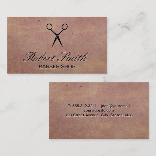 Carte De Visite Cheveux | Arrière - plan de texture (Devant / Derrière)