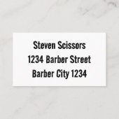 Carte De Visite Cheveux Barber (Dos)