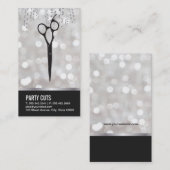 Carte De Visite Cheveux / Bokeh & Confetti (Devant / Derrière)