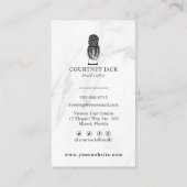 Carte De Visite Cheveux Braider Braids Coiffeuse Marbre de luxe  (Dos)