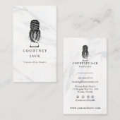 Carte De Visite Cheveux Braider Braids Coiffeuse Marbre de luxe  (Devant / Derrière)